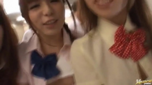 190 JScGi Sweet Japanese schoolgirls in wild orgy cum filled