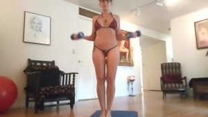  Bikini MILF Mom mature granny Workout Series  her account bit lyLkLNyE