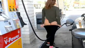 You see this girl at the gas station  What do you do