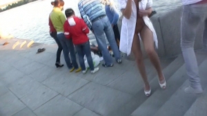 Zhenya exhibitionist in public