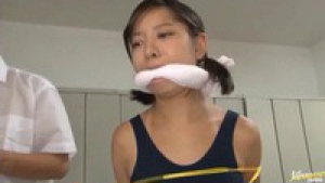 Japanese schoolgirl bounded