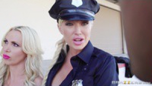 Nikki Benz and brielle summer fun in the police station with sex toys